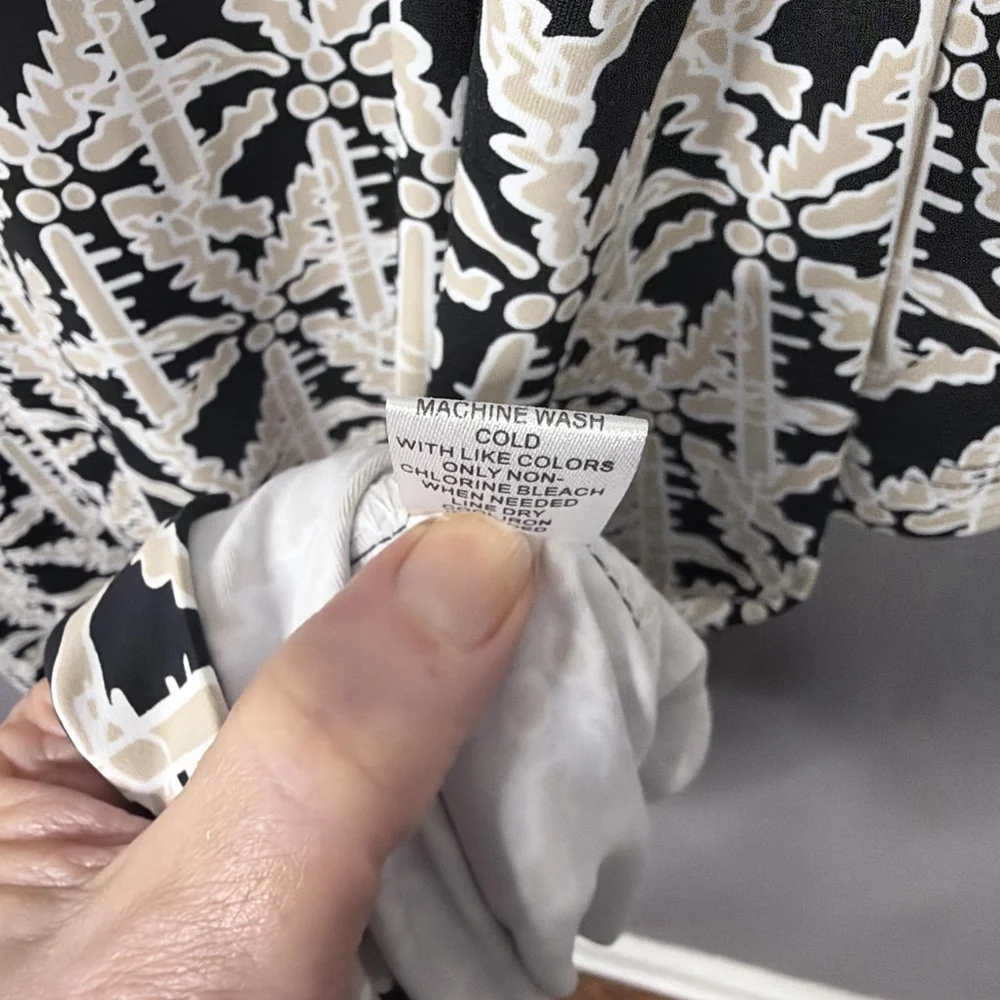 Lulu B Dress‎ Womens XL Black Starfish Print Stretch Resort Cruise Beach - Picture 9 of 10